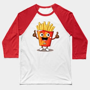 kawaii french fries T-Shirt cute ,potato Baseball T-Shirt